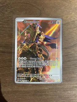 Pokemon TCG Card Zamazenta 201/182 Destined Rivals Illustration Rare Holo - NM - Image 1