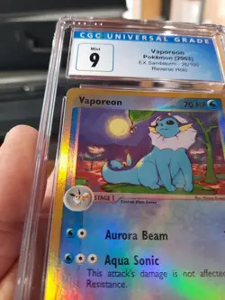 Vaporeon Cgc 9 Mint EX Sandstorm 2003 E-Reader Card 25/100 Pokemon Ccg Game Cat - Image 4