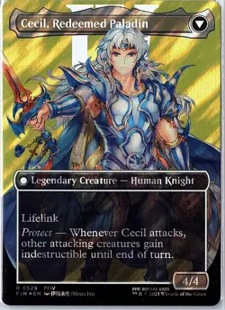 Cecil, Dark Knight (Borderless) (Surge Foil) Foil R FIN 525 NM - Image 2