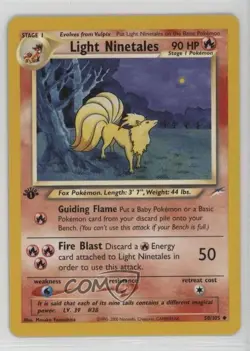 Light Ninetales 1st Ed. Pokemon Neo Destiny #50 2002 - Image 1