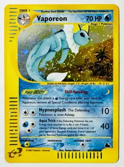2003 Pokemon Skyridge H31/H32 Vaporeon Holo Rare Mint ! “Pack Fresh” Swirl ! - Image 1