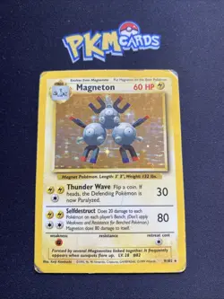 Pokemon TCG Magneton Base Set 9/102 Holo Rare HP. - Image 1