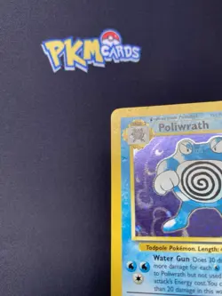 Pokemon TCG Poliwrath Base Set 2 15/130 Holo Rare HP. - Image 2