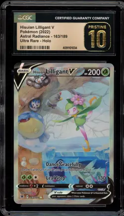 Pokemon Hisuian Lilligant V Astral Radiance Full Alt Art #163 CGC 10 Pristine - Image 1