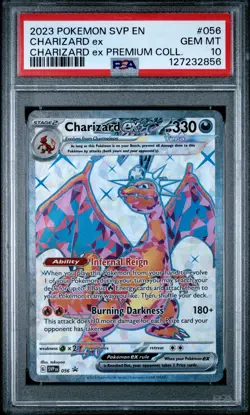 2023 POKEMON SVP EN-SV BLACK STAR PROMO #056 CHARIZARD EX PSA 10 - Image 1