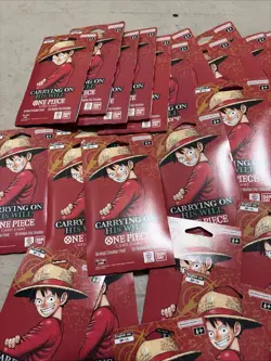 LOT OF 40 One Piece OP-13 Carrying on His Will Sleeved Blister Booster Packs - Image 2