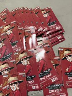 LOT OF 40 One Piece OP-13 Carrying on His Will Sleeved Blister Booster Packs - Image 3