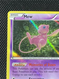 Mew 29/124 X&Y Fates Collide Reverse Holo Rare English 2016 Pokemon TCG LP/NM - Image 2
