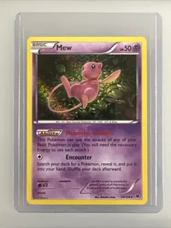 Pokemon TCG Mew 29/124 XY Fates Collide Holo Rare NM - Image 1