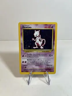 Mewtwo 10/102 Holo Rare Base Set Unlimited - Pokemon Card WOTC MP - Image 1