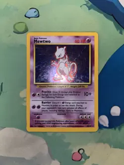 Mewtwo 10/102 Holo Rare Base Set Unlimited - Pokemon Card WOTC MP - Image 3
