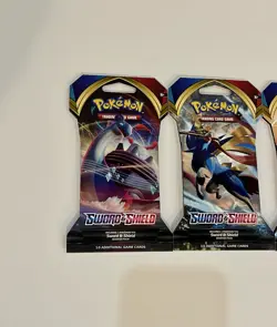 Pokemon TCG Sword & Shield Base Sleeved Booster Packs Complete Set (4) In all - Image 2