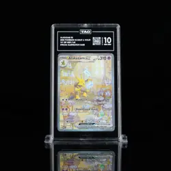 TAG GEM MINT 10 Alakazam ex 201/165 Sv: Scarlet & Violet 151 SIR - Image 1