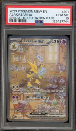 Pokemon Alakazam ex 151 MEW EN Special Illustration Rare #201 PSA 10 Gem Mint - Image 1