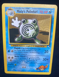 Pokemon Card Misty's Poliwhirl Gym Heroes Uncommon 53/132 (LP) - Image 1