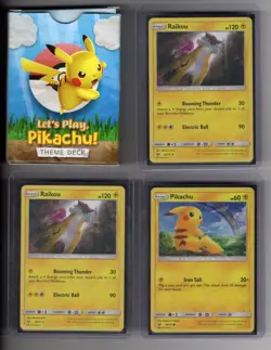 PIKACHU LET'S PLAY THEME DECK POKEMON SET OF 59 CARDS-MISSING 1 HOLO(CARDS ONLY) - Image 1