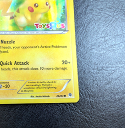 Pikachu Toys R Us Promo Pokemon Card 26/83 LP Holo Stamped - Image 3