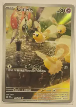 Cutiefly 172/162 Illustration Rare Temporal Forces Holo Pokemon TCG & Bonus Card - Image 2