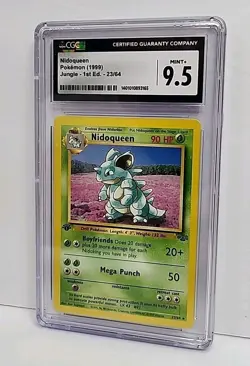 CGC 9.5 Nidoqueen 1st Edition 23/64 Jungle 1999 Pokemon Card Graded MINT+ - Image 1