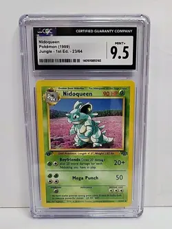 CGC 9.5 Nidoqueen 1st Edition 23/64 Jungle 1999 Pokemon Card Graded MINT+ - Image 2