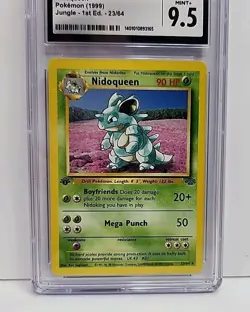 CGC 9.5 Nidoqueen 1st Edition 23/64 Jungle 1999 Pokemon Card Graded MINT+ - Image 4