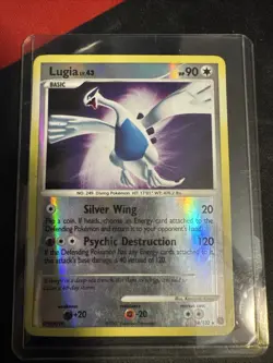 Lugia LV. 43 Pokemon Reverse Holo Rare Card 14/132 Secret Wonders Series - Image 1
