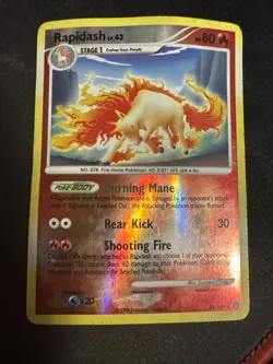 Rapidash 22/100 D&P Stormfront Reverse Holo Rare Pokemon Card - Image 1