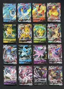 Complete Eeveelution V & VMAX Set - Pokemon Simplified Chinese CS4aC - 16 Cards - Image 1