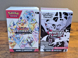 LOT of TWO Pokemon Prismatic Evolutions White Flare Booster Bundle Sealed 171299 - Image 1