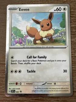 Eevee 043 SV: Scarlet & Violet Black Star Promo Cosmo Holo - Image 1