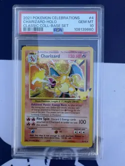 2021 Pokemon Celebrations Classic Base Set #4 Charizard Holo PSA 10 GEM MINT - Image 1