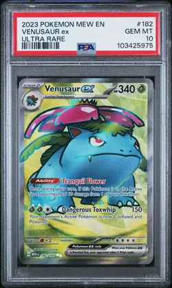Pokemon 151 ENGLISH - VENUSAUR EX - ULTRA RARE FULL ART - 182/165 - PSA 10 - Image 1