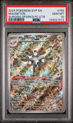 PSA 10 2024 Pokemon Magneton Surging Sparks Pokemon Center ETB Promo SVP EN 159 - Image 1