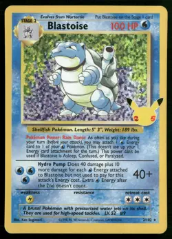 Blastoise 2/102 Celebrations: Classic Collection Pokemon TCG - Image 1