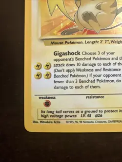 Raichu 14/62 Holo Rare MP Pokemon TCG Fossil WOTC MP - Image 5