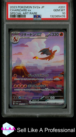 CHARIZARD EX SPECI4L ART RARE POKEMON JAPANESE SV2A-POKEMON 151 2023 201 PSA 10 - Image 1