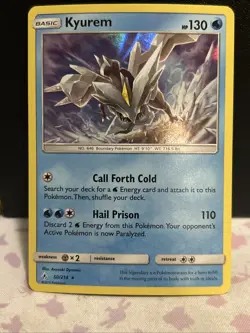 POKEMON KYUREM 50/214 HOLO RARE UNBROKEN BONDS LP-NM - Image 1
