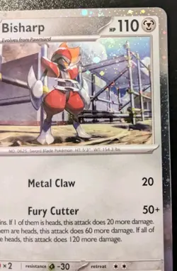 Bisharp 149/197 Cosmos Holo Uncommon Scarlet & Violet: Obsidian Flames Pokemon - Image 3