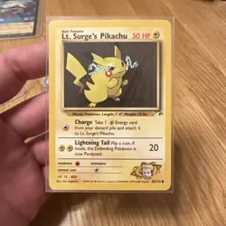 Lt. Surge's Pikachu 81/132 Common WOTC Gym Heroes Pokemon - Image 1