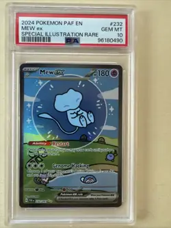 Pokemon Scarlet & Violet Paldean Fates Bubble Mew PSA 10 Mew EX 232/091 - Image 1