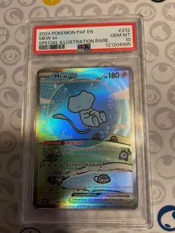 Pokemon SV Scarlet Violet Paldean Fates SIR BUBBLE MEW ex 232/091 PSA 10 GEM - Image 1