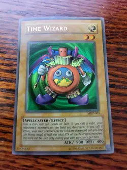 Yu-Gi-Oh! TCG FADED Time Wizard Ultra Rare UNLIMITED MRD-065 MISPRINT FADED - Image 1