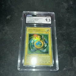 Yugioh Cgc 9.5 Time Wizard MRD-065 Ultra Rare 1st Edition Faded Error Was Psa 9 - Image 1