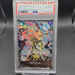 PSA 10 ROB LUCCI OP05-093 ONE PIECE JAPANESE PROMO PB STORAGE BOX SET - Image 1