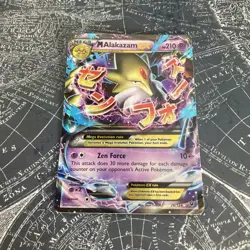 M Alakazam EX 26/124 Fates Collide XY Ultra Holo Rare Pokemon Card 2016 - Image 1
