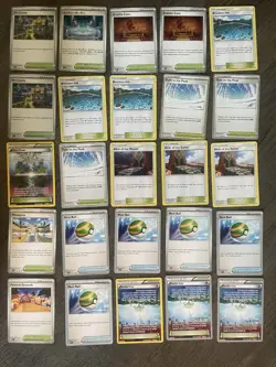 Lot of 100 Pokemon Trainer Cards Near Mint Condition Various Sets - Image 2