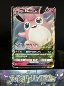 Pokemon Card Wigglytuff GX 42/68 SM Hidden Fates Half Art Near Mint - Image 1