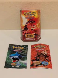 OPEN BOX VINTAGE Pokemon Trading Card Game TCG EX Team Aqua vs Magma Theme Deck - Image 1