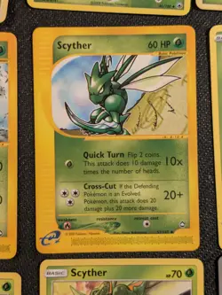 Pokemon TCG Scyther Job Lot Bundle: Vintage WotC, E-Reader, Topps Card & Coin - Image 5
