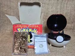 Pokemon CHARIZARD 23k Gold Plated Trading Card Vintage 1999 Burger King Red Box - Image 1